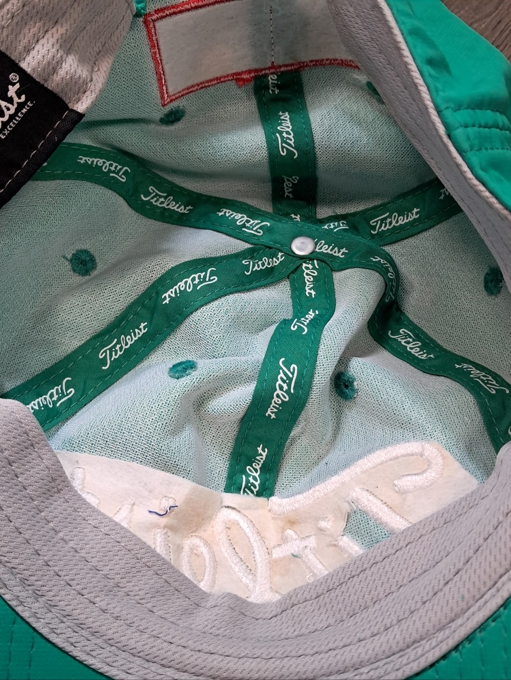 Titleist Pro V1 FootJoy Golf Hat Seafoam Green Adjustable Strapback Embroidered - Picture 6 of 7